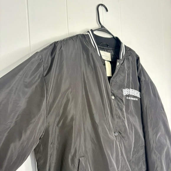 NWT Aeropostale Los Angeles California Bomber Coat Black Women’s M Streetwear - Picture 3 of 7